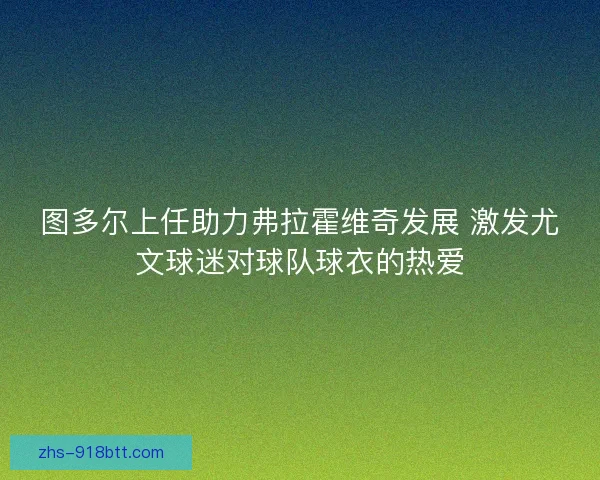 图多尔上任助力弗拉霍维奇发展 激发尤文球迷对球队球衣的热爱 图多尔上任助力弗拉霍维奇发展 激发尤文球迷对球队球衣的热爱